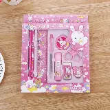 1 Set Alat Tulis Lucu Lengkap Pensil Penggaris Pulpen Penghapus Rautan — 10