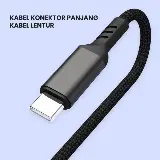 Kabel Data Type C Micro USB iPhone Fast Charging 6A 3 In 1 — 4