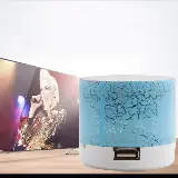 Speaker Bluetooth Mini Portable Motif Retak Lampu Led Super Bass — 9