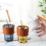 Gelas Estetik Cantik Tumbler Kaca Botol Minum Lucu 2in1 — 4