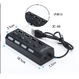 Kabel Colokan Usb Hub On Off Laptop Pc Komputer Usb 2.0 — 5