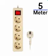 Stop Kontak Kabel Tembaga 2/3/4/5 Lubang 1.5/5M SNI — 8
