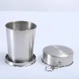 Gantungan Kunci Gelas Lipat Stainless Steel Serbaguna — 1