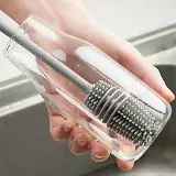 Sikat Pembersih Botol Gelas Minum Silicone Gagang Panjang — 2