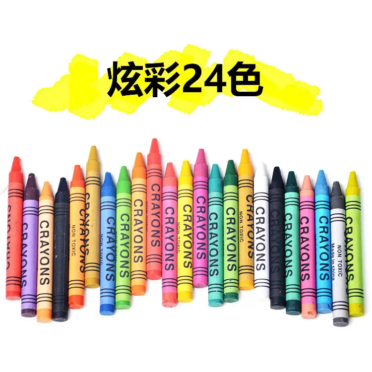 Art Set Pensil Crayon Set Gambar Anak Isi 24 Warna Non Toxic