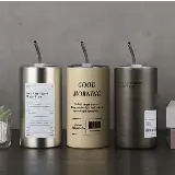 Mug Botol Minum Tumbler Coffee Cup Stainless Steel Portable — 4