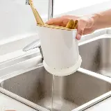 Tempat Wadah Sendok Garpu Sumpit Gunting Pisau Dengan Tirisan — 3