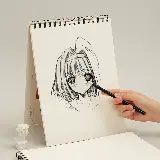 Sketchbook A4 Aesthetic Buku Gambar Spiral Vertikal Kertas Cream — 5