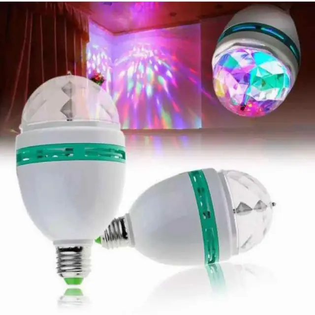Bohlam Lampu Disco Putar Led Full Colour Rotating Lamp Warna Warni