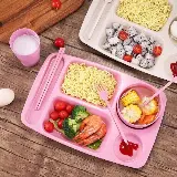 Piring Makan Anak 5 Sekat Bpa Free Amah Lingkungan Bahan Jerami — 6