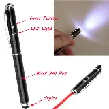 Stylus Pen 5 In 1 Pulpen Ballpoint Touchscreen Dengan Red Laser Senter — 1