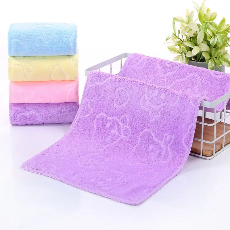 Handuk Muka dan Mandi Mini Bayi Anak Microfiber Motif Beruang Bear