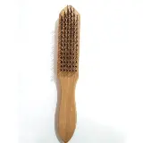 Sikat Baja Kawat 6 Baris Wire Brush Dengan Gagang Kayu — 2