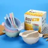 Mangkok 1 Set Korea Tempat Makan Anak Wheat Straw Mangkuk Binaural - Random — 3