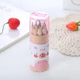 Pensil Warna Kayu Murah 12 Warna Dengan Pengserut Dan Box Karakter — 1