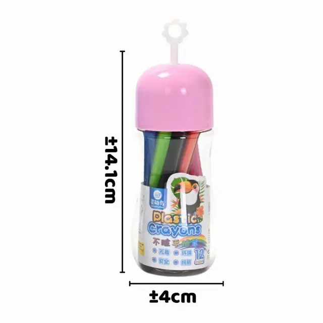 Set Krayon Dapat Dihapus Erasable Crayon dengan 12 Warna