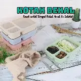 Tempat Makanan Kotak Bekal Plastik Lunch Box Bento Korea Microwavable — 5