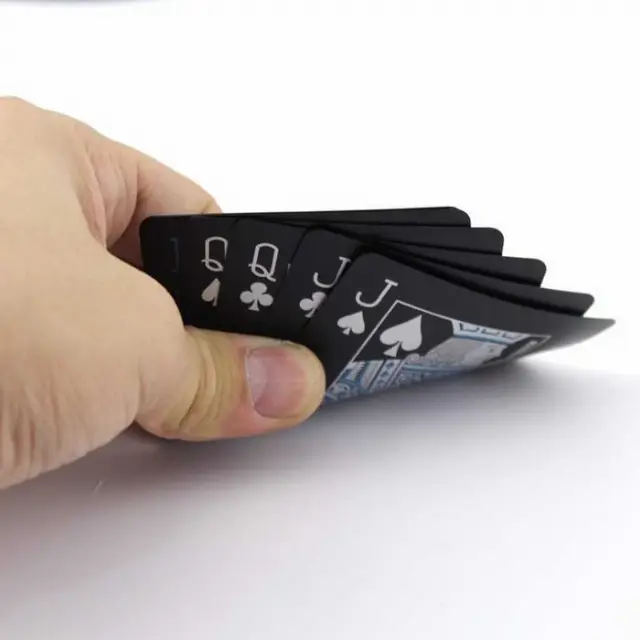 Kartu Remi Plastik Hitam Pvc Anti Air Waterproof Poker Blackjack