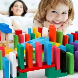 Mainan Anak Balok Kayu Susun Warna Wiss Toys Puzzle Domino Edukasi 120 — 2