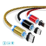 Kabel Casan Magnet Micro USB Type C iPhone 1 Meter — 6
