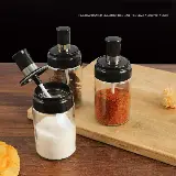 Tempat Wadah Toples Bumbu Dapur Garam Dari Kaca Dengan Sendok — 4
