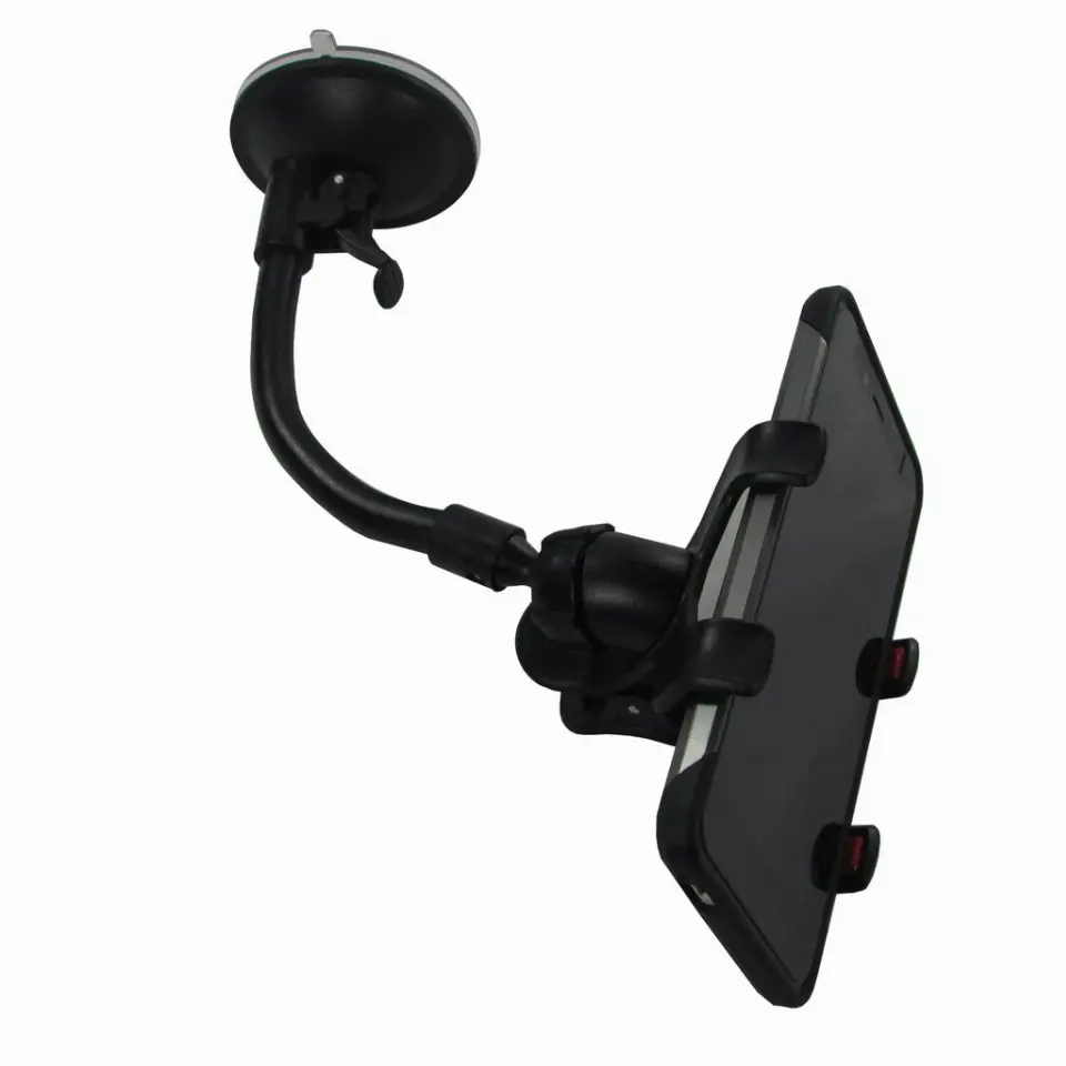 Tempat Hp Phone Handphone Holder Mobil Jepit Soft Tube Tempel Kaca
