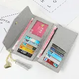 Dompet Lipat Wanita Panjang Korea Simple Elegan Polos Import — 6
