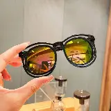 Kacamata Anak Fashion Hitam Kece Kekinian Bulat Sunglasses Black Kids — 5
