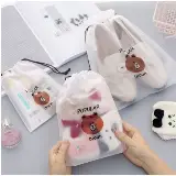 Travel Pouch Bag Organizer Pouch Travel Alat Mandi Waterproof Anti Air — 5