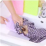 Papan Cuci Cucian Baju Pakaian Kaos Kaki Plastik Mini Washboard — 5