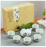 Set Tea Pot Teh Cina Keramik C19 Classic Dengan 6 Cangkir — 8