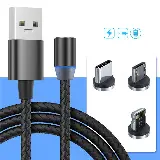 Kabel Casan Magnet Micro USB Type C iPhone 1 Meter — 8