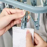 Gantungan Baju Serbaguna 32 Jepit Jemuran Hanger Lipat Multifungsi — 10