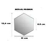 Stiker Cermin Tempel Dinding Sticker Wall Mirror Segi Enam Hexagonal — 6