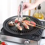 Alat Pemanggang Daging Bbq Grill Pan Korean Bulat Portable 32cm — 2