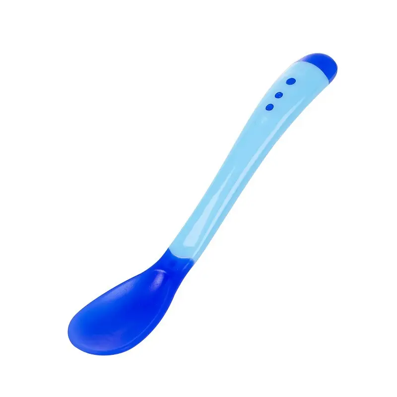 Sendok Makan Silikon Bayi Baby Spoon Sensor Panas Peralatan Makan Bayi