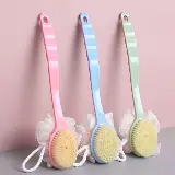 Shower Puff Dan Sikat Punggung 2in1 Pembersih Penggosok Badan 2 Sisi — 2