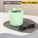 Panci Elektrik Portable Mini 1.2L Stainless Steel Multifungsi — 6