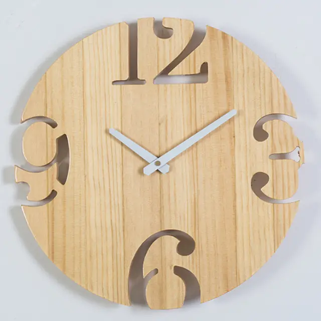 Jam Dinding Kayu Clasic Vintage Dengan Tampilan 3d 25cm