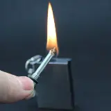 Gantungan Kunci Multifungsi Stainless Steel dengan Korek Api — 3