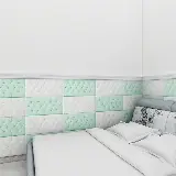 Wallpaper Foam 3D Headboard Bed Wall Sticker Dinding — 5