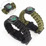 Gelang Survival Paracord Outdoor dengan Peluit dan Flint Fire Starter — 8