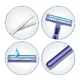 Cukuran Kumis dan Jenggot Ketiak Manual Razor 2 Mata Pisau Cukur — 4