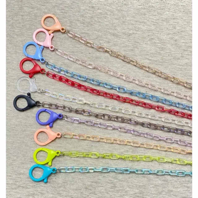 Rantai Tali Masker Korea Akrilik Lanyard Dengan Pengait 2 Sisi