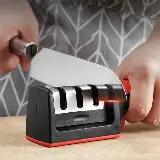 Alat Pengasah Asah Pisau Sayur Dapur 3in1 3 Mode Step — 3