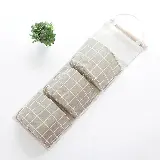 Storage Bag Gantung Kain Kanvas Organizer Storage 3 Sekat Korea — 8