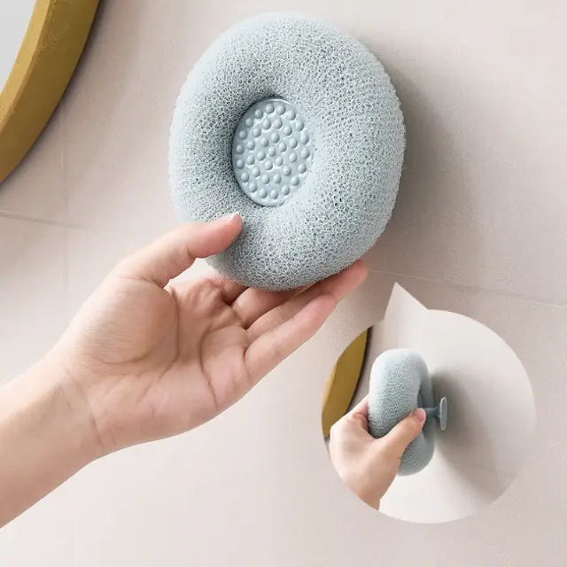 Sponge Mandi Spon Mandi Gosok Round Shower Puff Spons Mandi