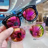 Kacamata Anak Fashion Hitam Kece Kekinian Bulat Sunglasses Black Kids — 6