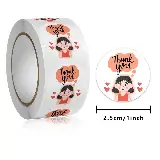 Sticker Thankyou Label Segel Order Packing Motif Karakter 1Roll — 7