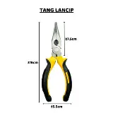 Tang Potong Kombinasi Lancip 6in1 Anti Slip Anti Karat Multifungsi — 8